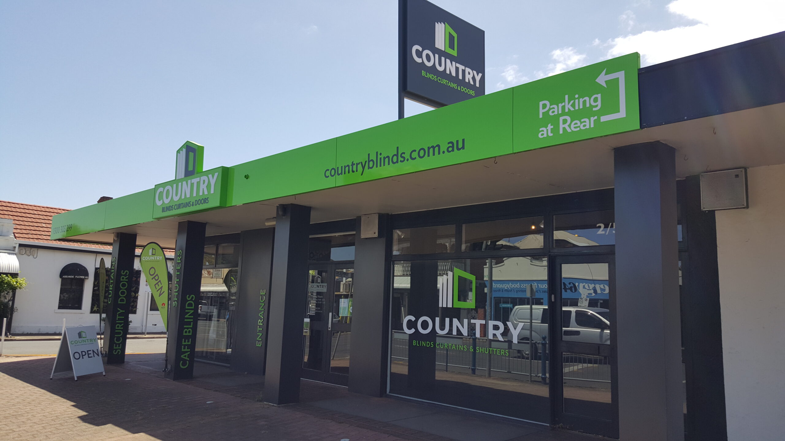 custom shopfront metal printed fascia signs Adelaide