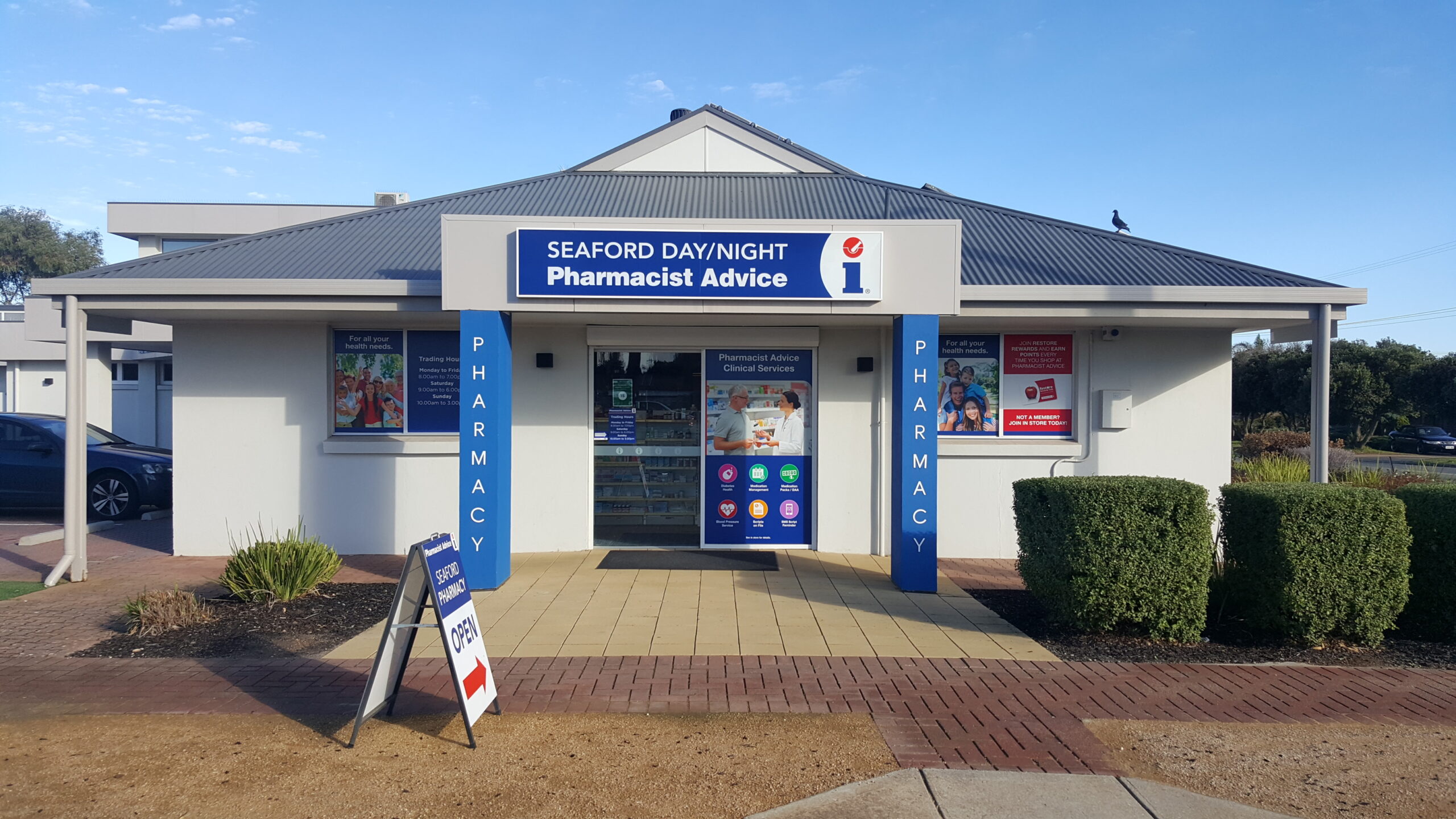 Featured image for “Pharmacist Advice uses new shopfront and in-store signage to confirm its commitment to the local community’s well-being.”