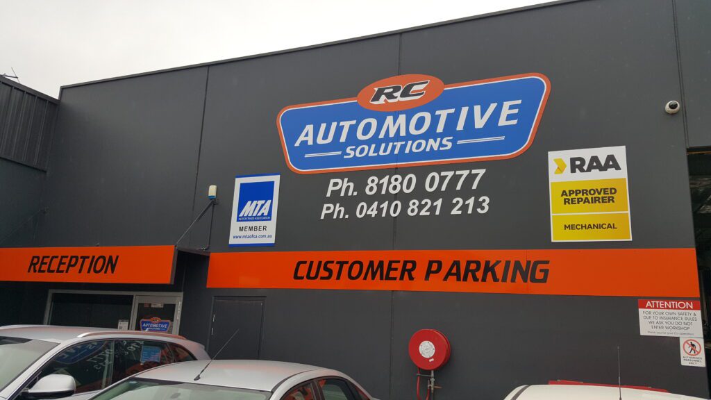 printed metal signs at RC Automotive